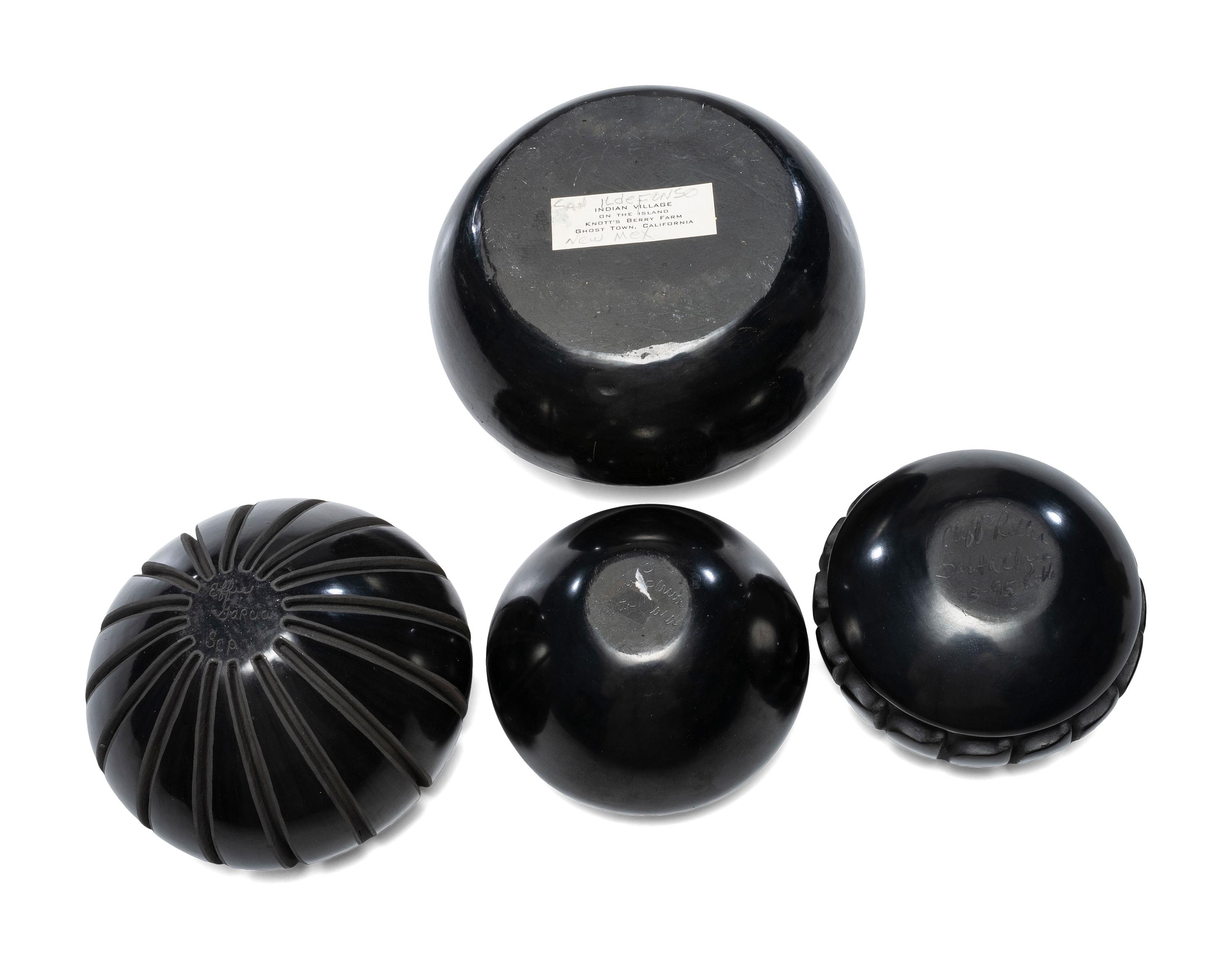 Santa Clara and San Ildefonso Blackware Pottery