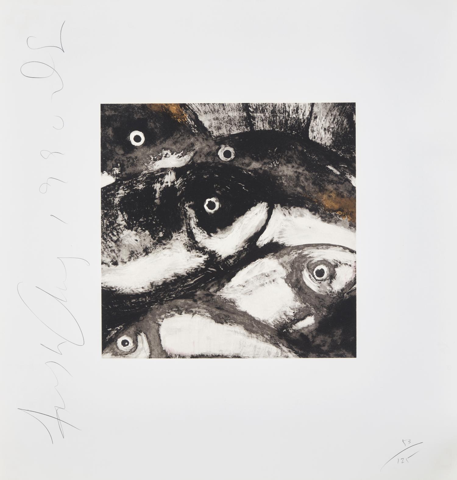 Donald Sultan (American, b. 1951) — Fish, from Fruits and Flowers , 1990