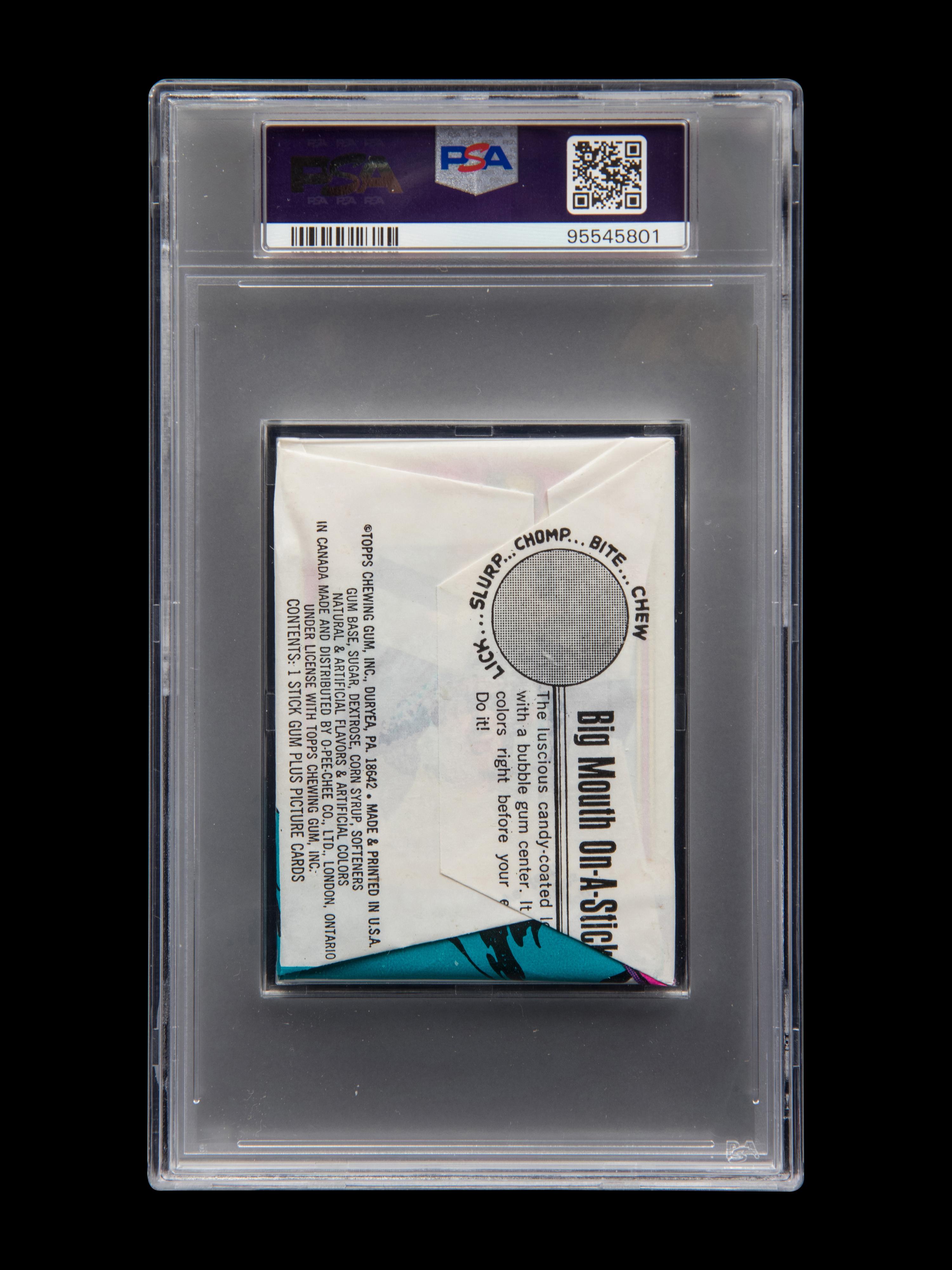 A Sealed Unopened Wax Pack of 1972 Topps Baseball Cards (PSA 7 NM)