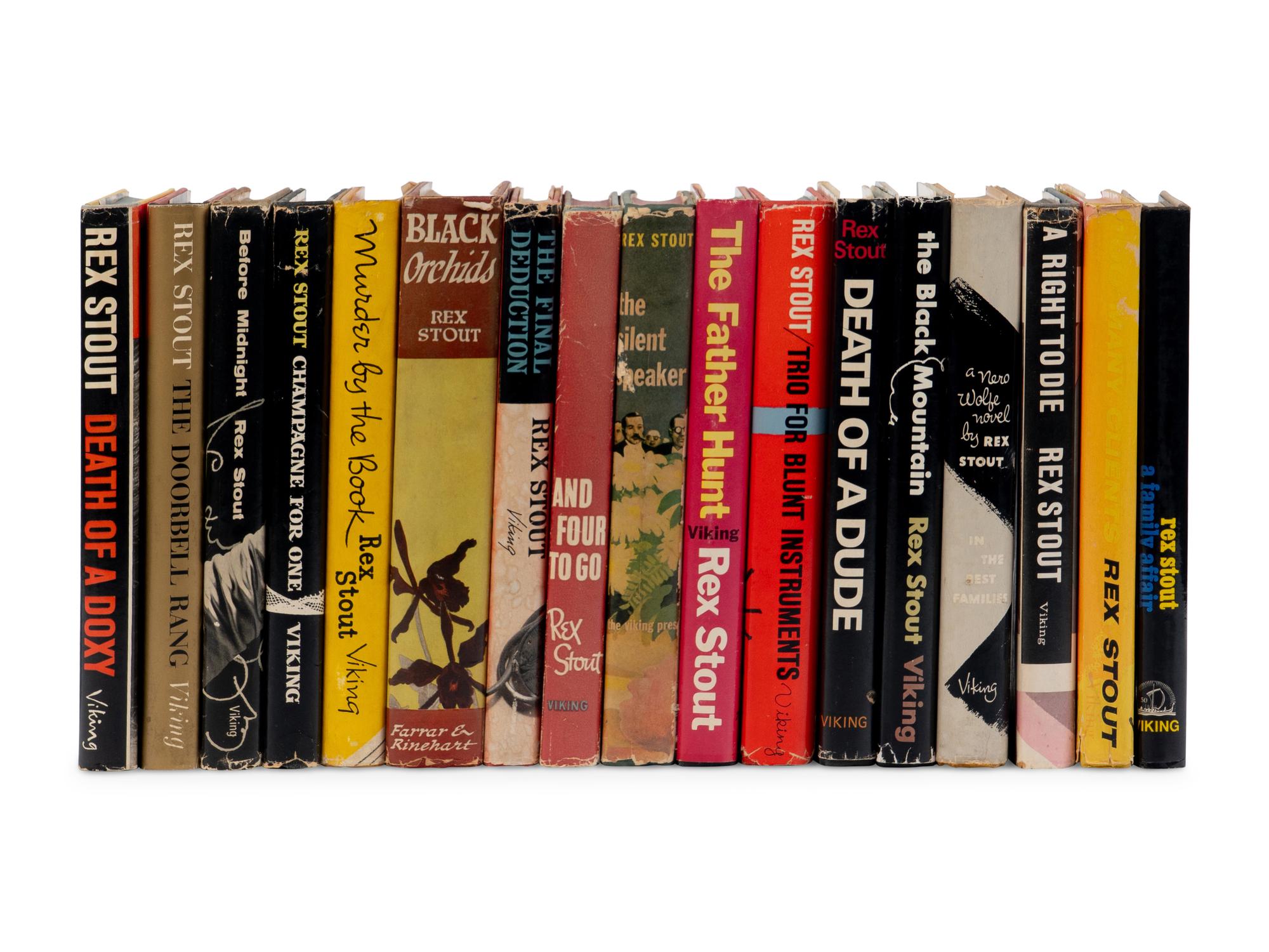 STOUT, Rex (1886-1975). A group of 17 FIRST EDITIONS, comprising: