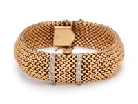 A 14 Karat Yellow Gold and Diamond Surprise Wristwatch, Kent,
