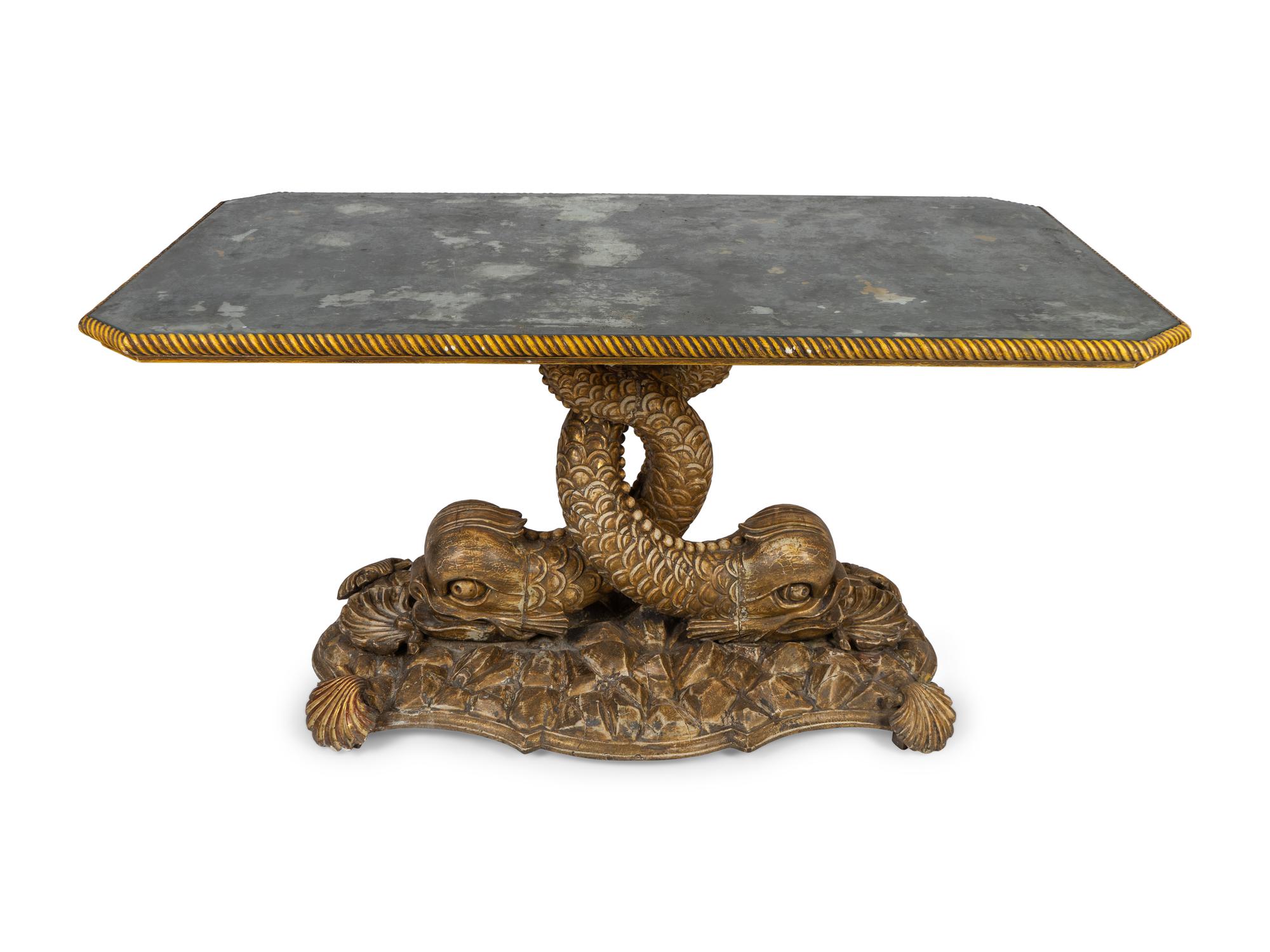 A Venetian Rococo Style Giltwood Console — 20TH CENTURY