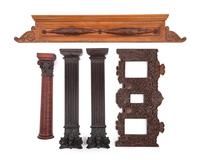 A Group of Continental Carved Wood Architectural Elements