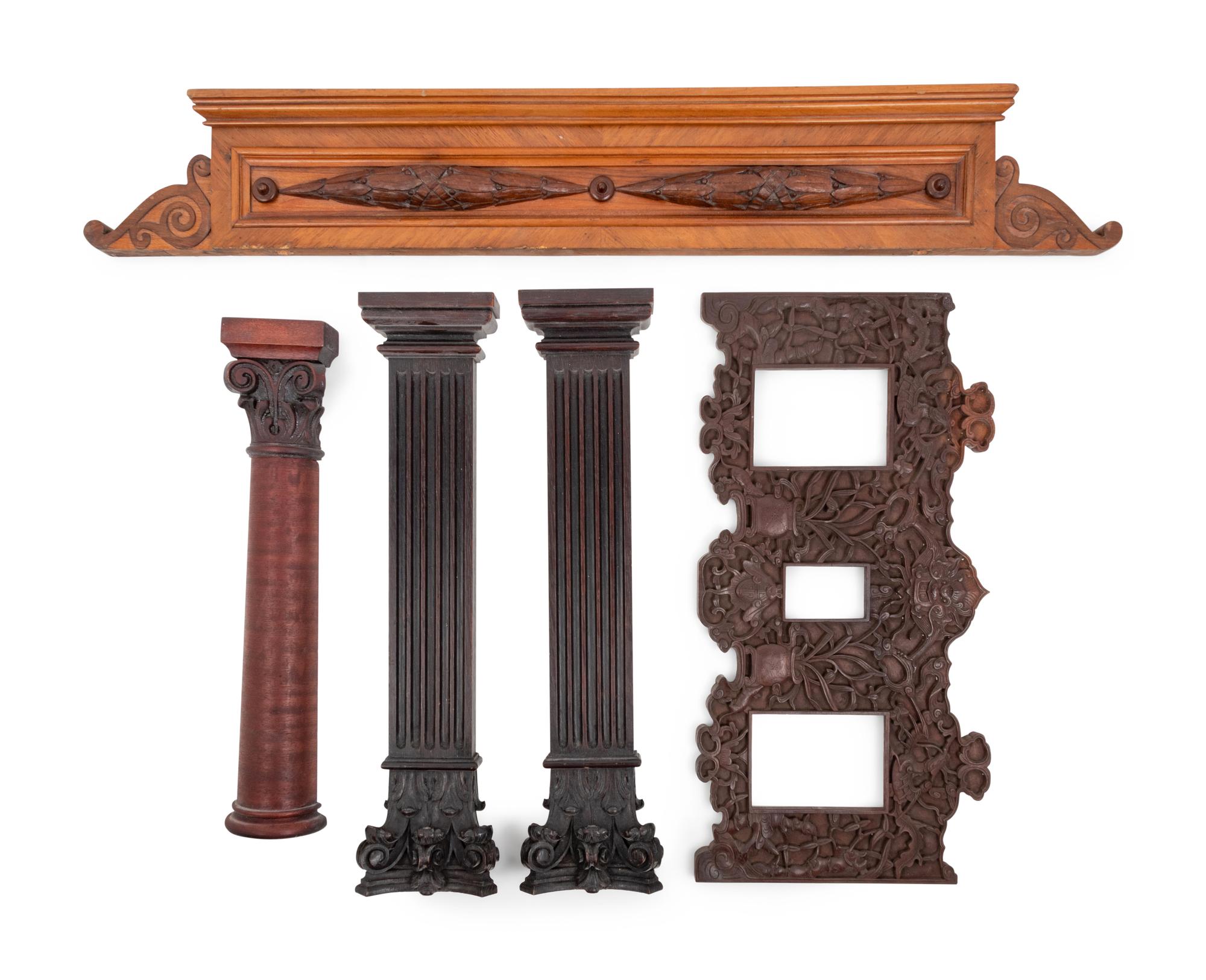 A Group of Continental Carved Wood Architectural Elements