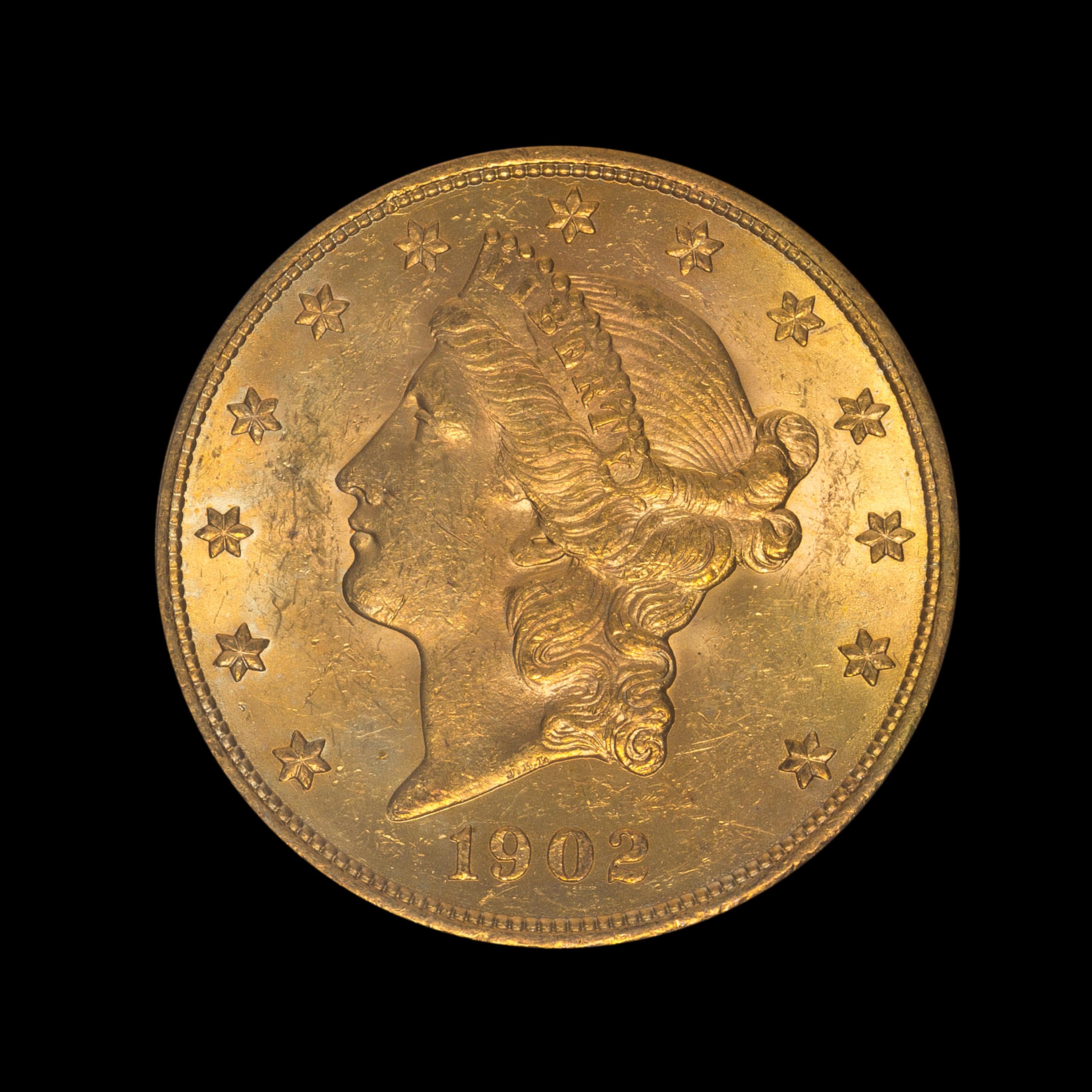A United States 1902 Liberty Head $20 Gold Coin
