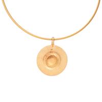 Yellow Gold Sun Pendant Necklace