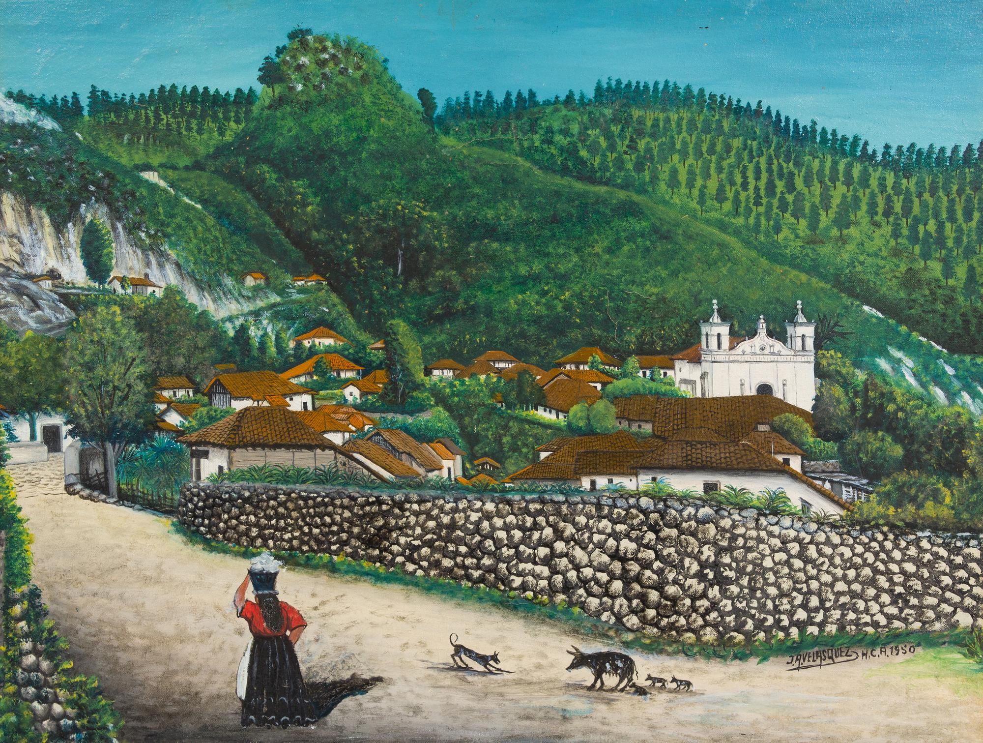 Jose Antonio Velasquez, (Honduran, 1906–1985), Hillside Village, 1950