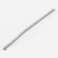 A Diamond and 18K White Gold Tennis Bracelet