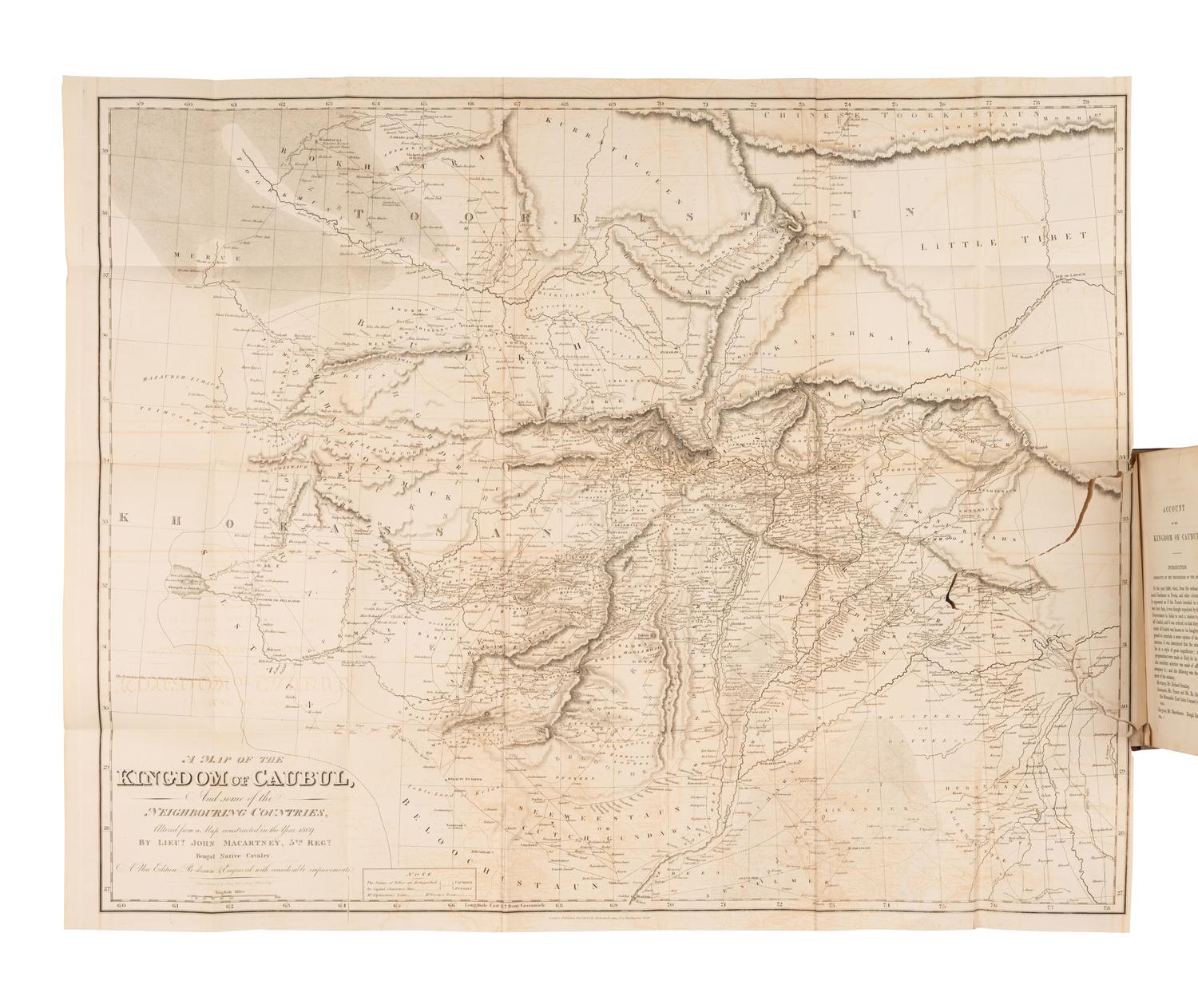[EXPLORATION -- MIDDLE EAST]. ELPHINSTONE, Mountstuart (1779-1859). An Account of the Kingdom of Caubul, and its Dependencies, in Persia, Tartary, and India. London: Richard Bentley, 1839.