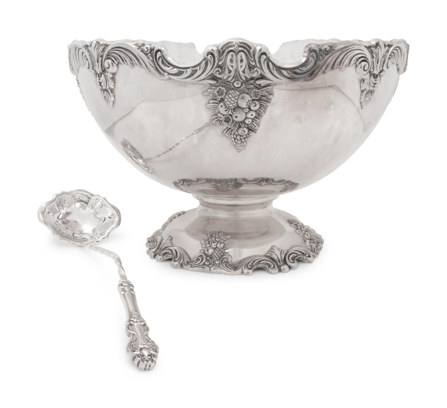 An American Silver-Plate Punch Service