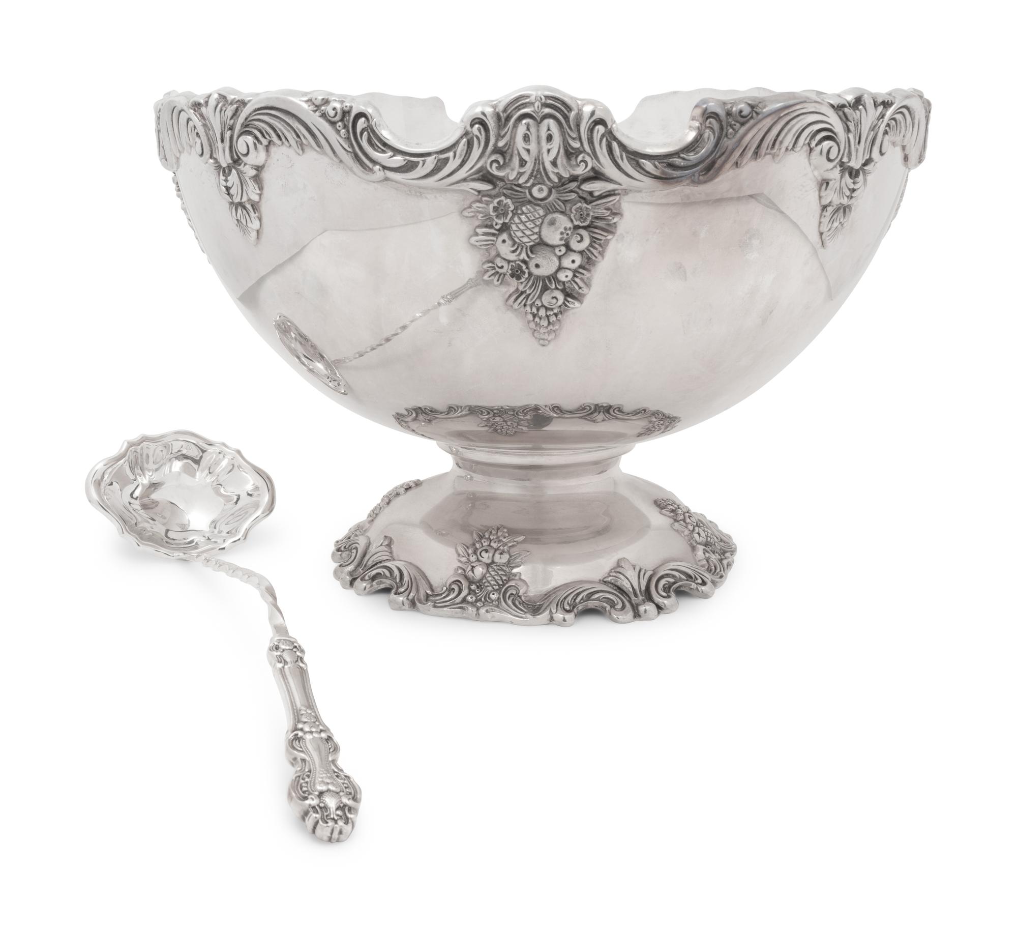 An American Silver-Plate Punch Service