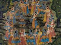A Framed Indian Painting on Silk