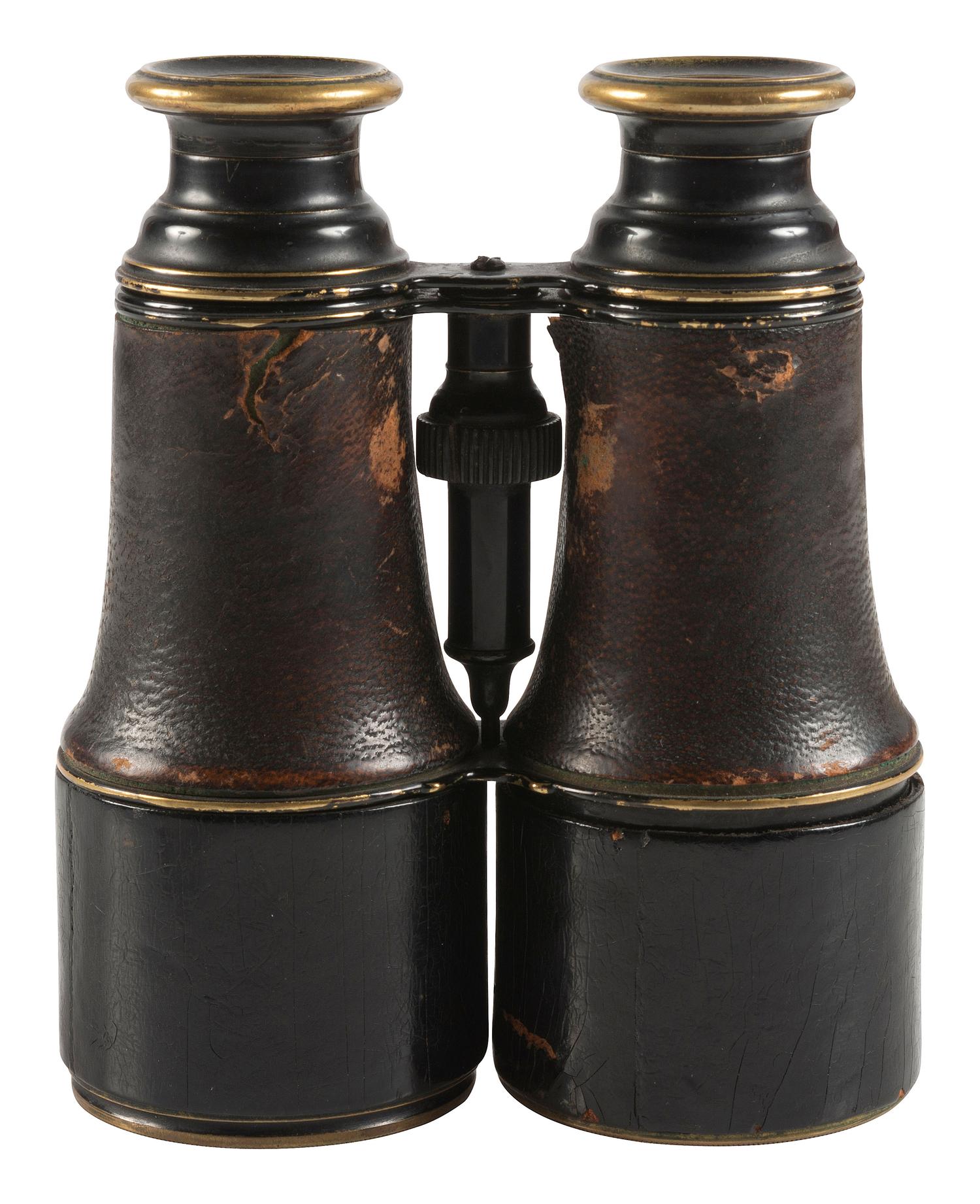 [CIVIL WAR]. Field glasses identified to Jacob H. Markel, Co. I, 50th New York Engineers.