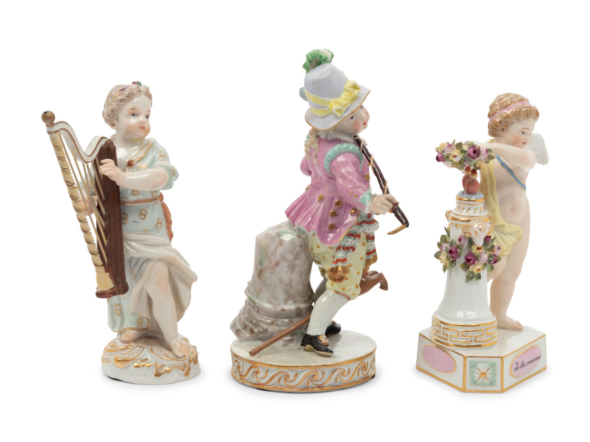 Three Meissen Porcelain Figures