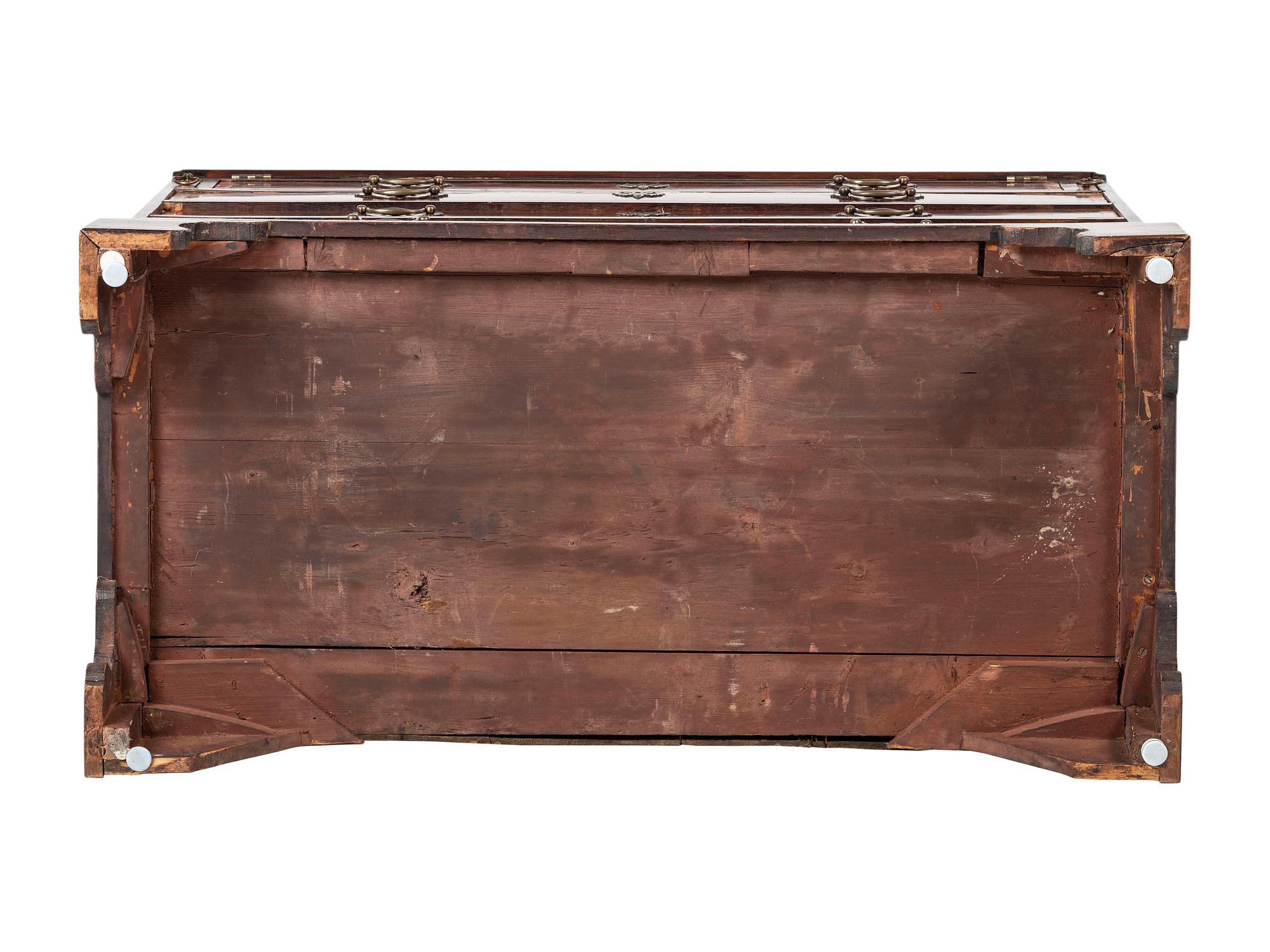 A George III Style Mahogany Urn Inlaid Slant Front Desk