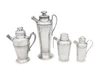 A Group of Four Cocktail Shakers