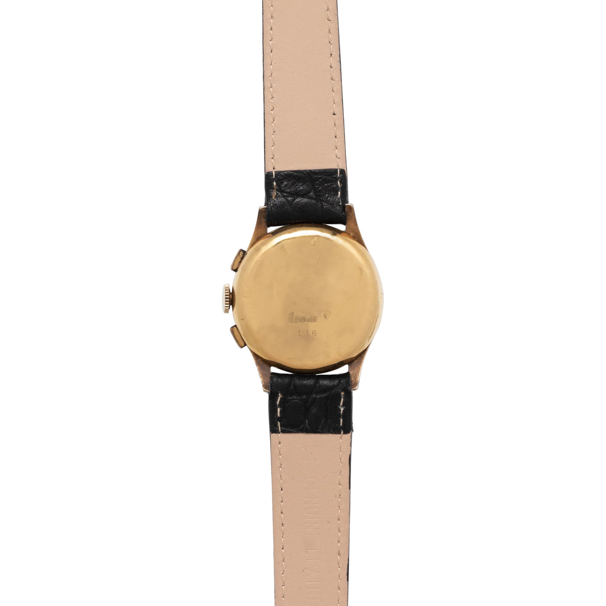 TEMPORIS, VINTAGE, 18K YELLOW GOLD CHRONOGRAPH WRISTWATCH