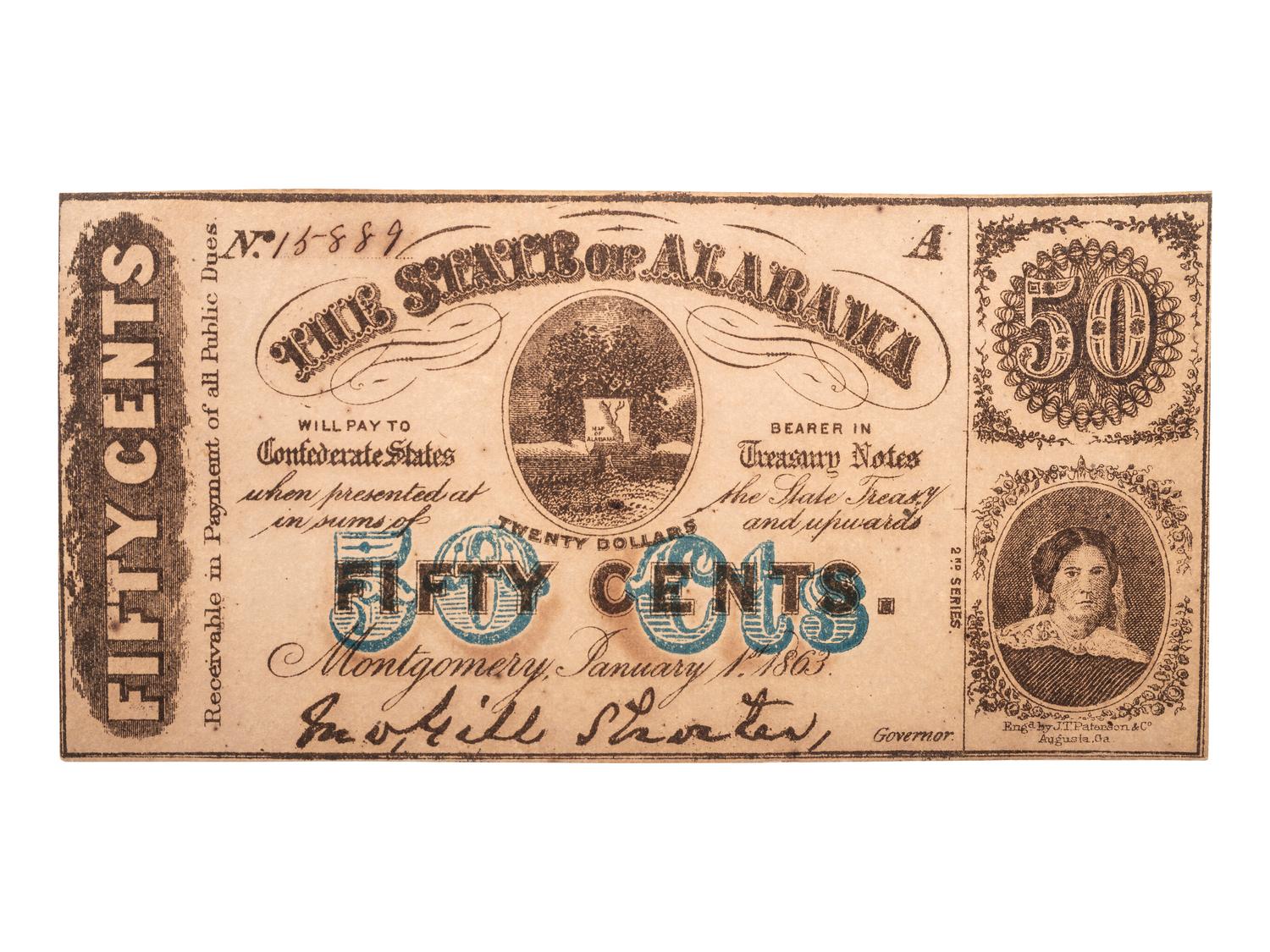 [CIVIL WAR - CURRENCY]. A group of more than 100 Confederate notes, comprising: