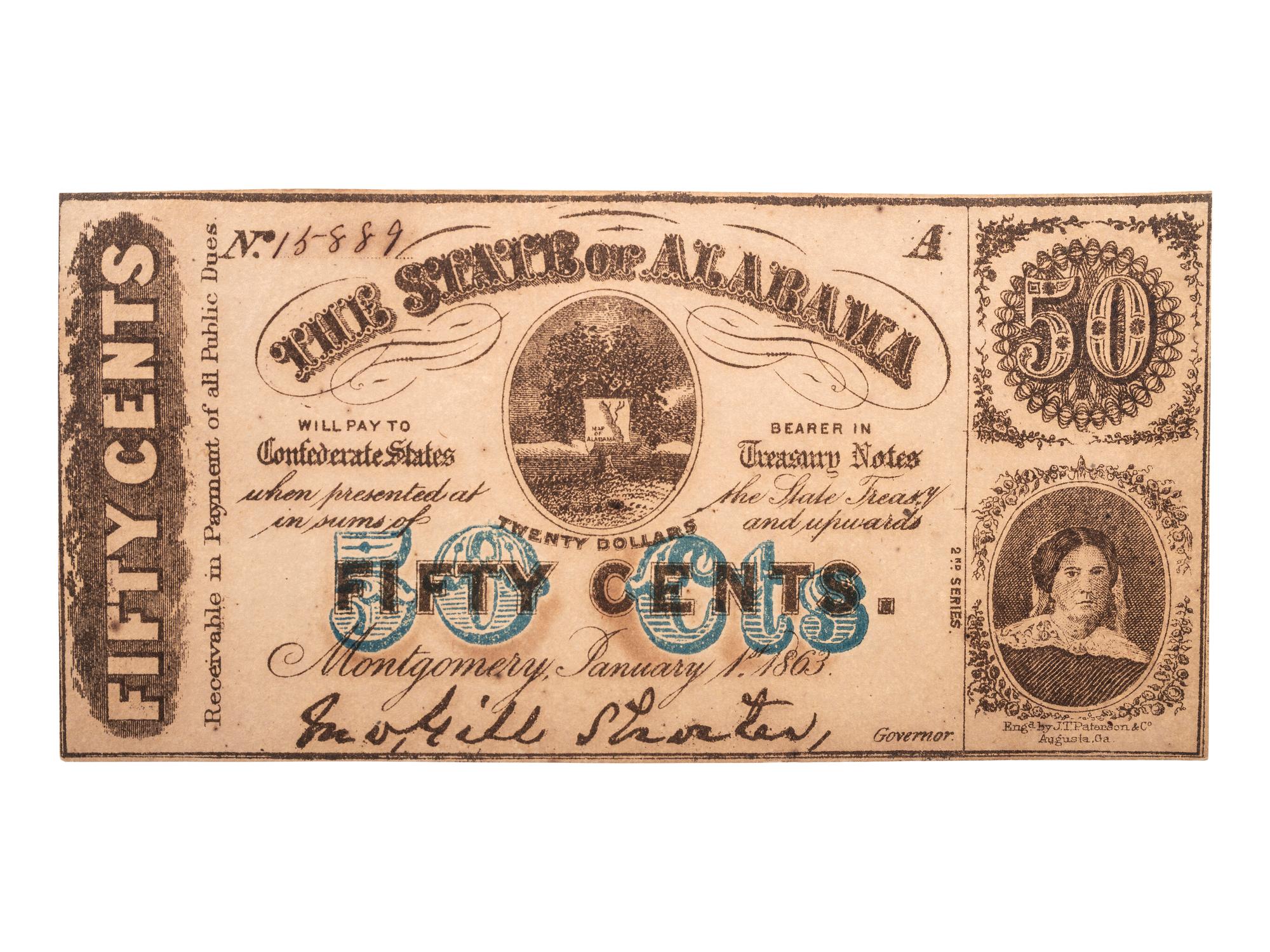 [CIVIL WAR - CURRENCY]. A group of more than 100 Confederate notes, comprising: