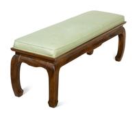 A Chinese Style Upholstered Bench