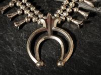 Navajo Silver Squash Blossom Necklace
