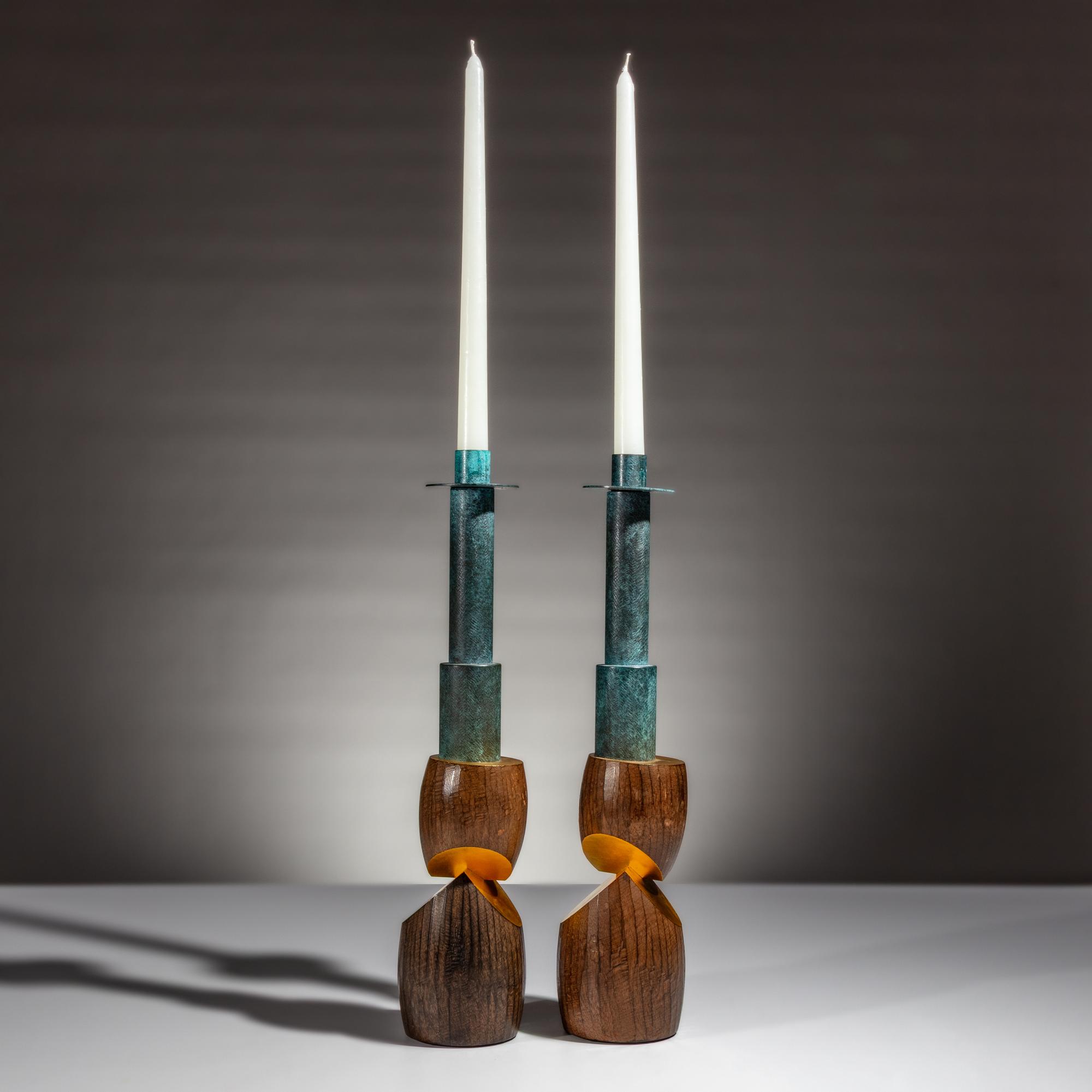 Wendell Castle (American, 1932–2018) — Pair of Candlesticks, 1990