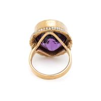 AMETHYST AND SEED PEARL RING