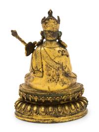 A Sino-Tibetan Gilt Bronze Figure of Padmasambava