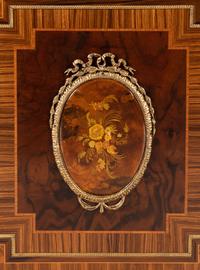 A Louis XVI Style Gilt Bronze Mounted Various Woods Console Cabinet