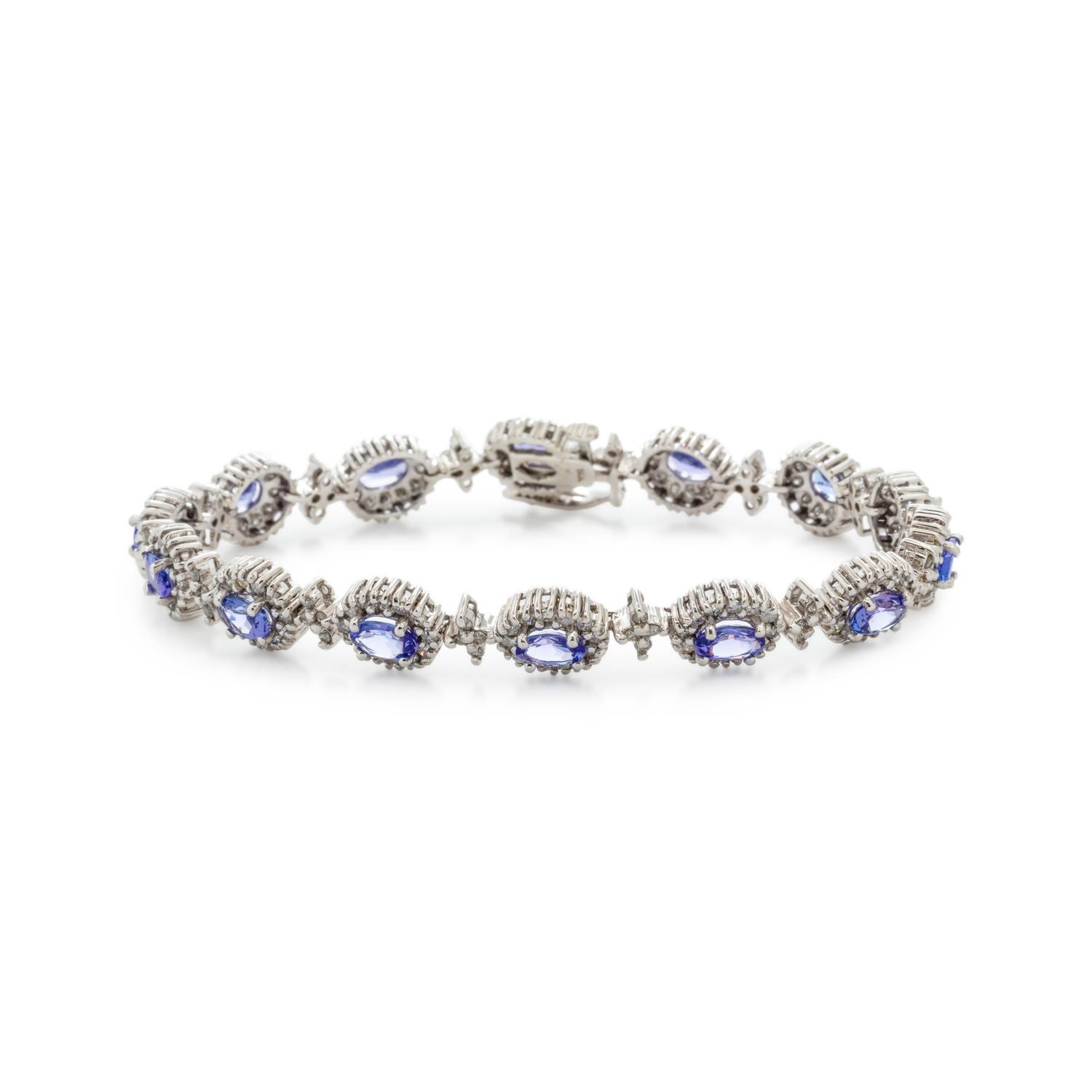 TANZANITE AND DIAMOND BRACELET