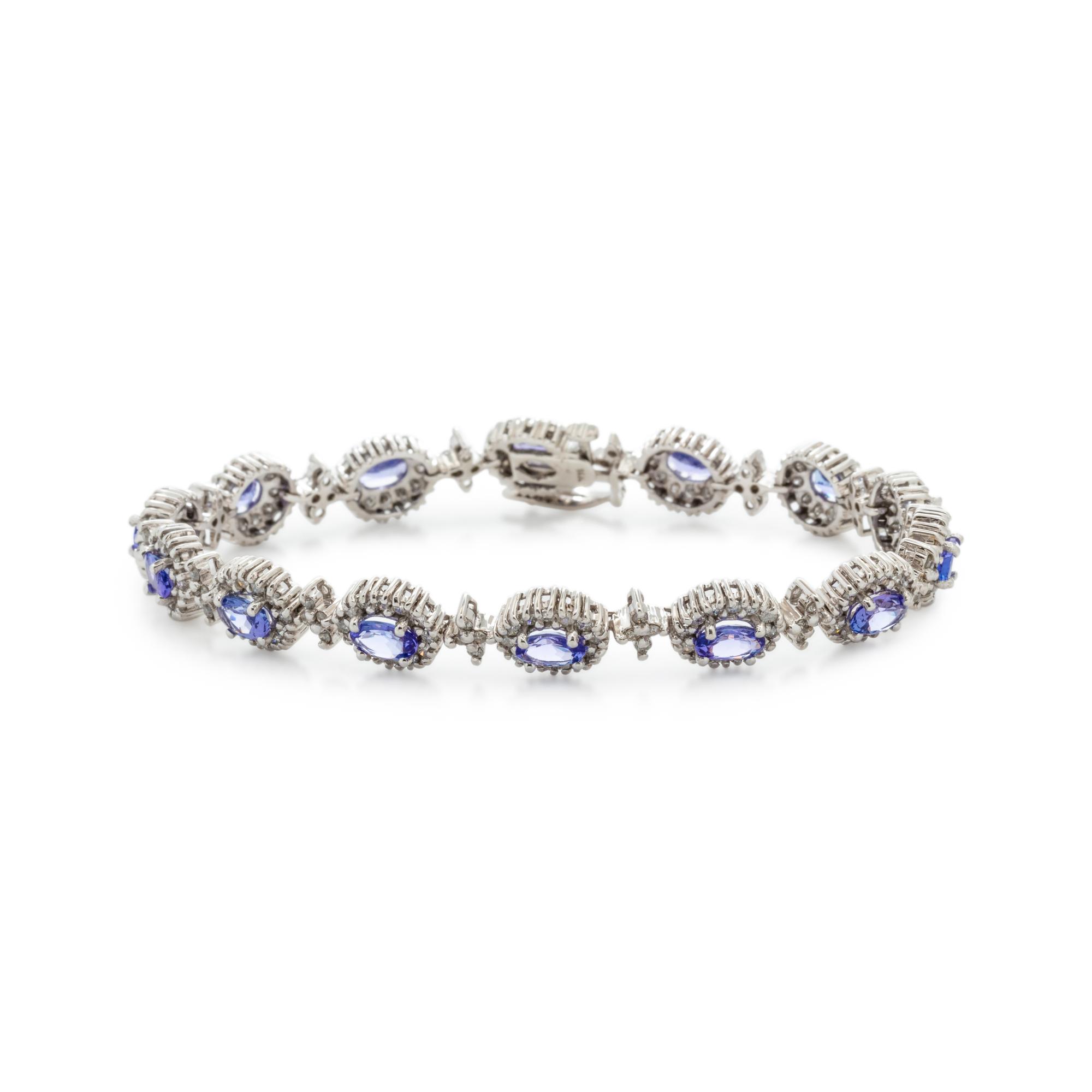 TANZANITE AND DIAMOND BRACELET