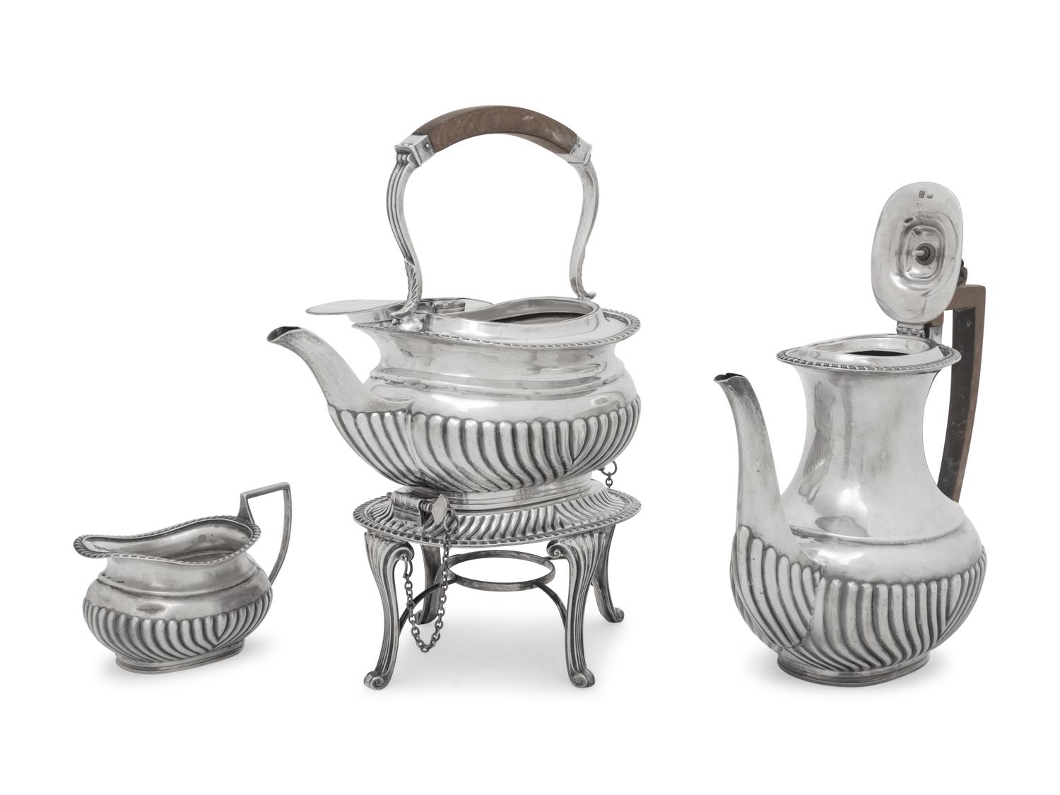 An English Silver Tea and Coffee Service