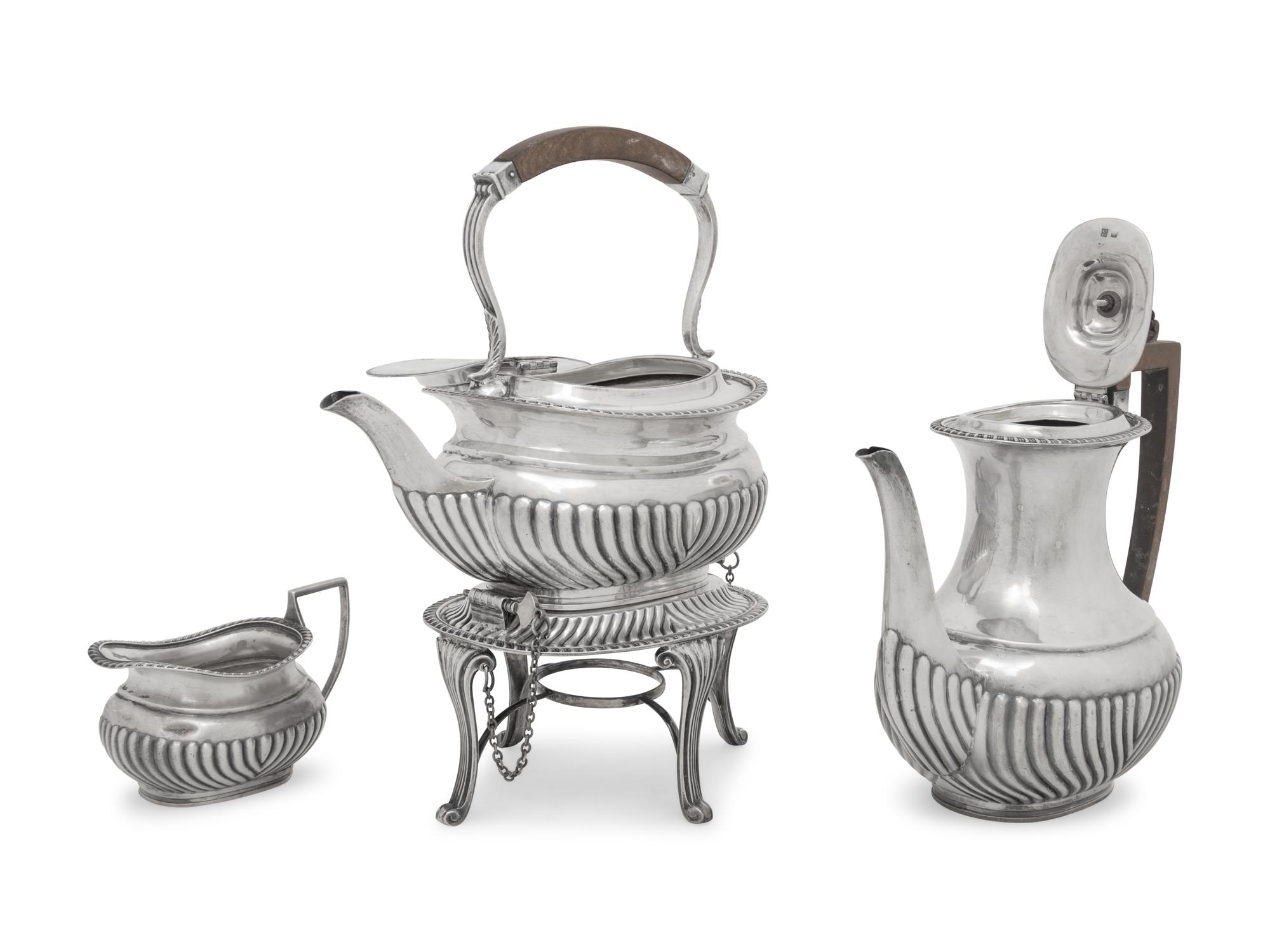 An English Silver Tea and Coffee Service