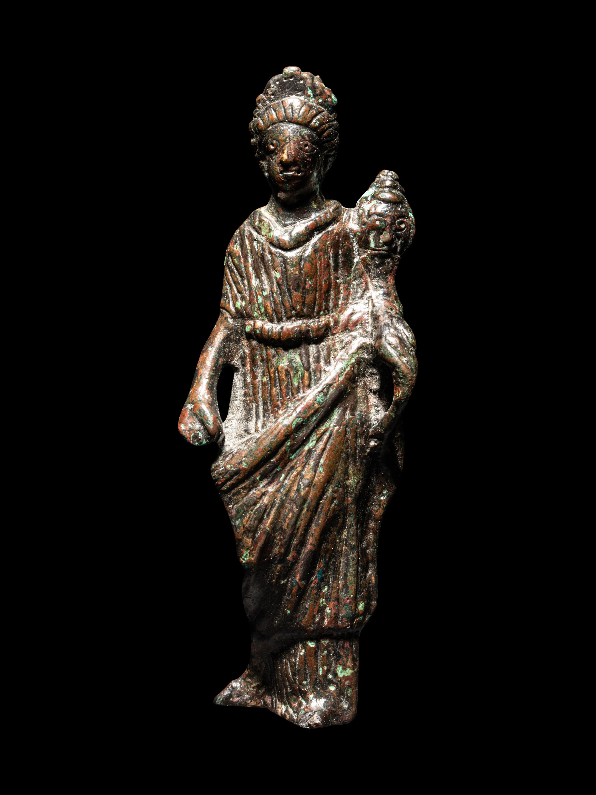 A Roman Bronze Fortuna