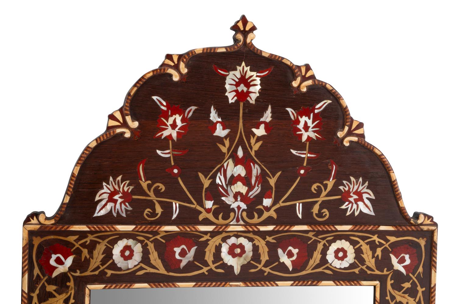 A Pair of Iberian Style Marquetry Mirrors