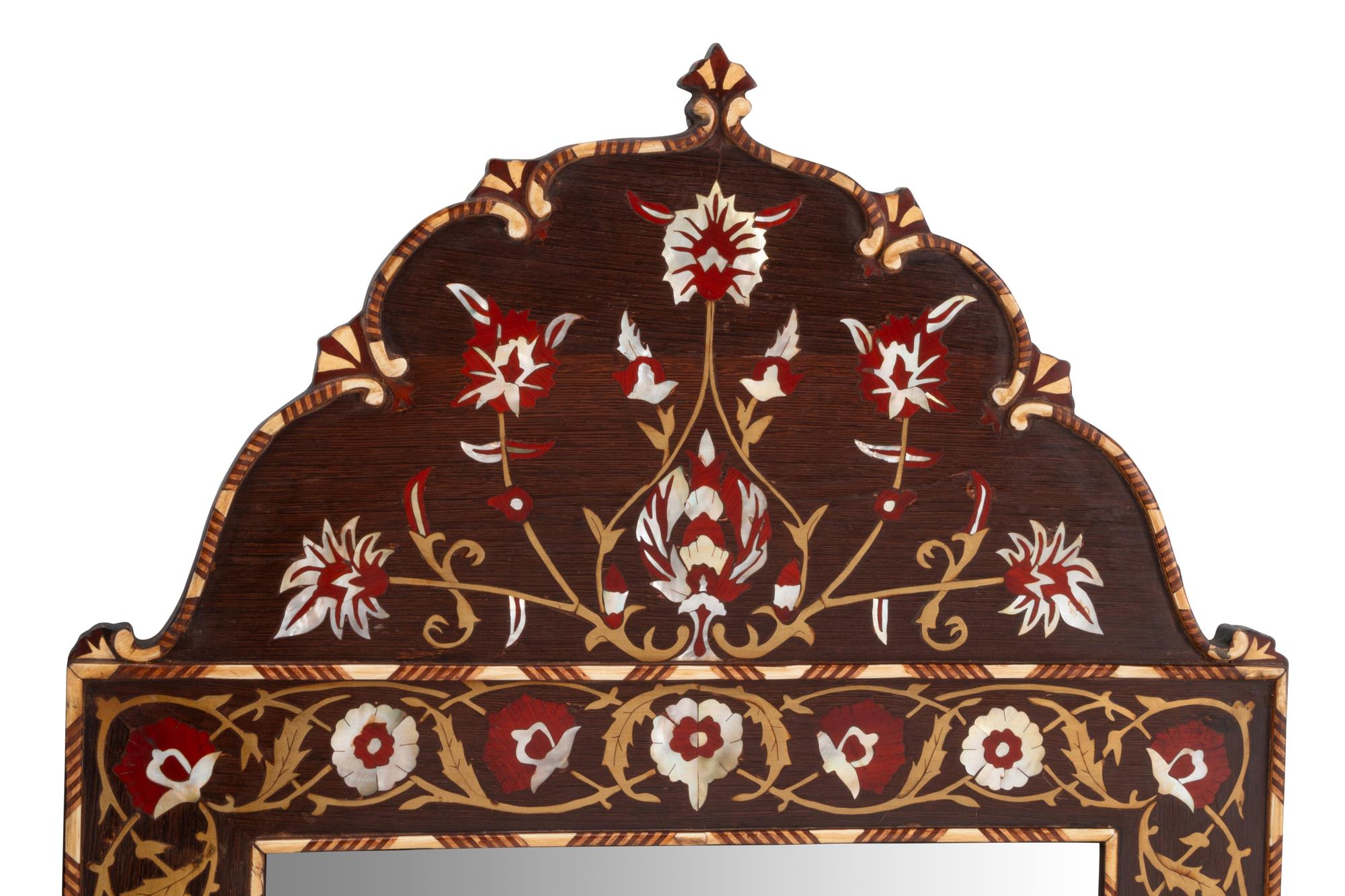 A Pair of Iberian Style Marquetry Mirrors