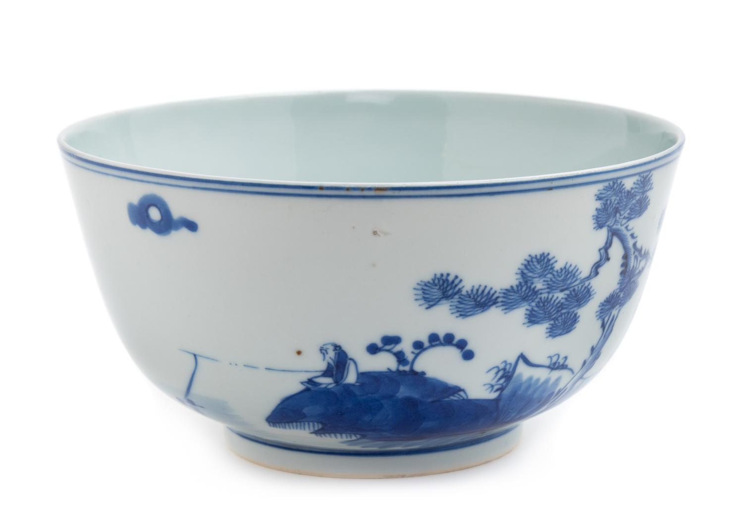 A Chinese Blue and White Porcelain Bowl Diameter 6 5/8 inches. — 19TH CENTURY