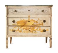 A Matched Pair of Italian Painted Bedside Tables