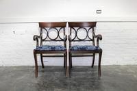 A Pair of Regency Style Mahogany Armchairs Height 34 1/2 inches. — 20TH CENTURY