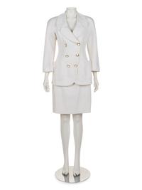Chanel Two-Piece Double Breast Skirt Suit, 1990s