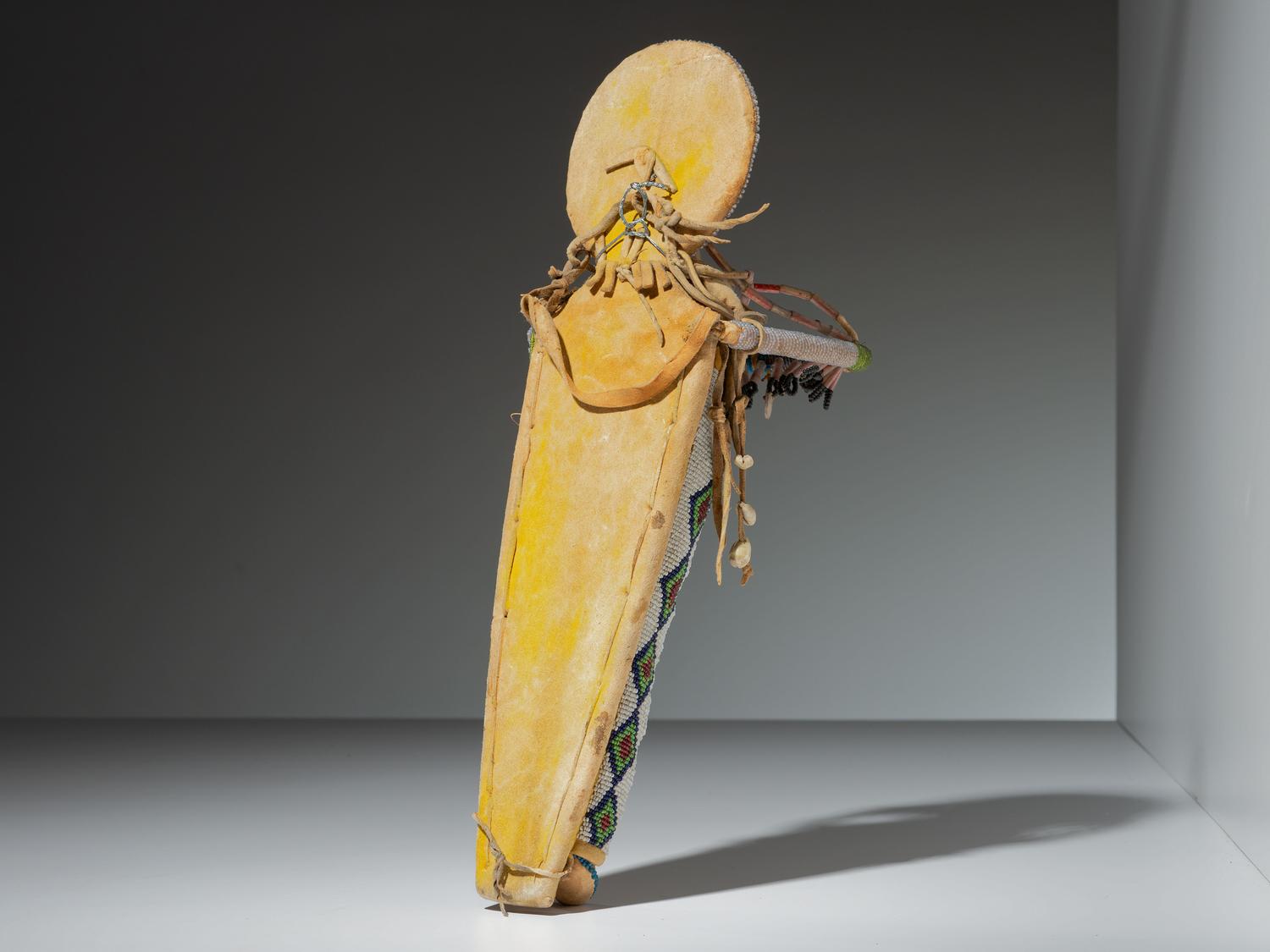 Umatilla Beaded Hide Doll Cradle
