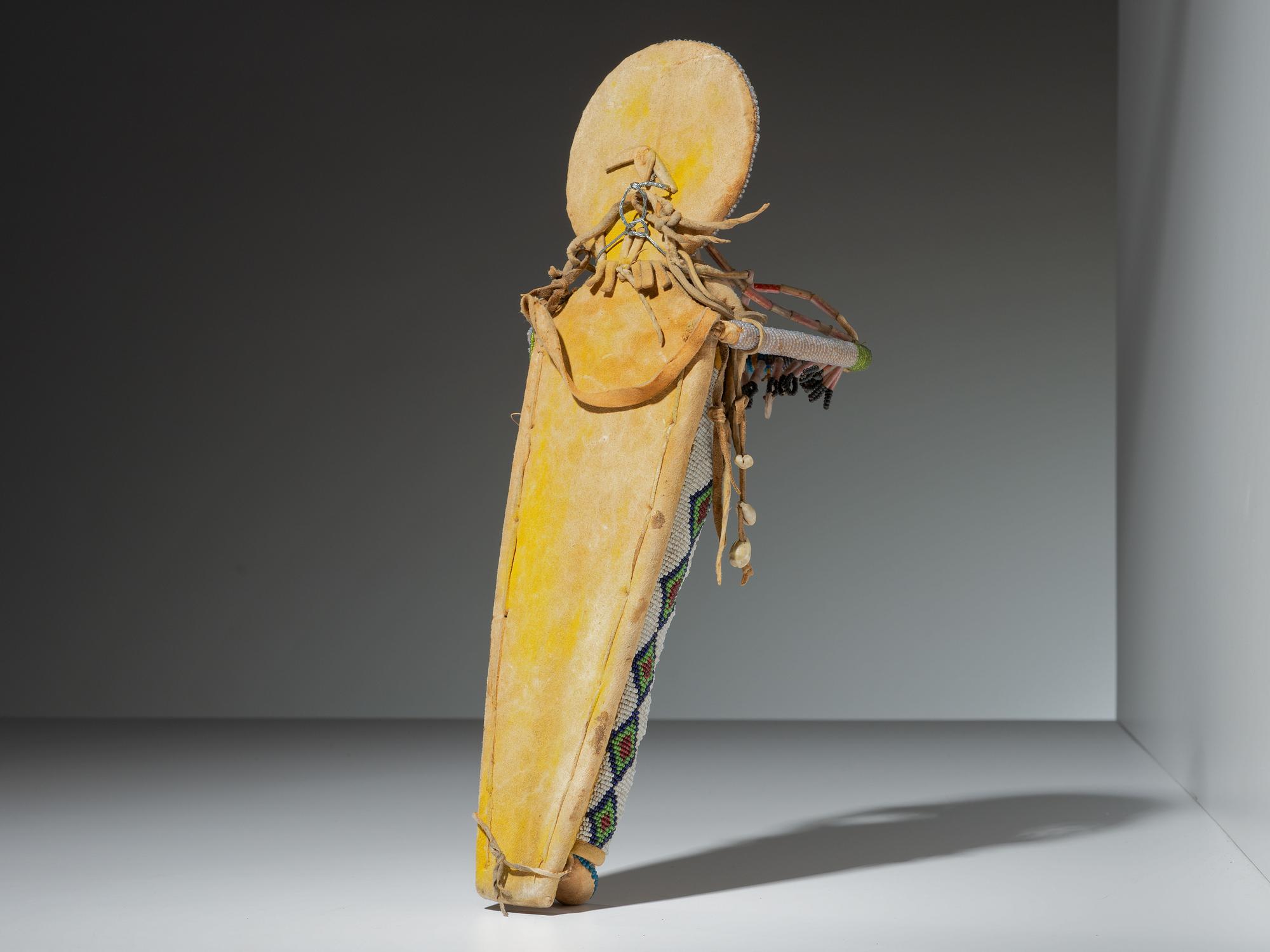Umatilla Beaded Hide Doll Cradle