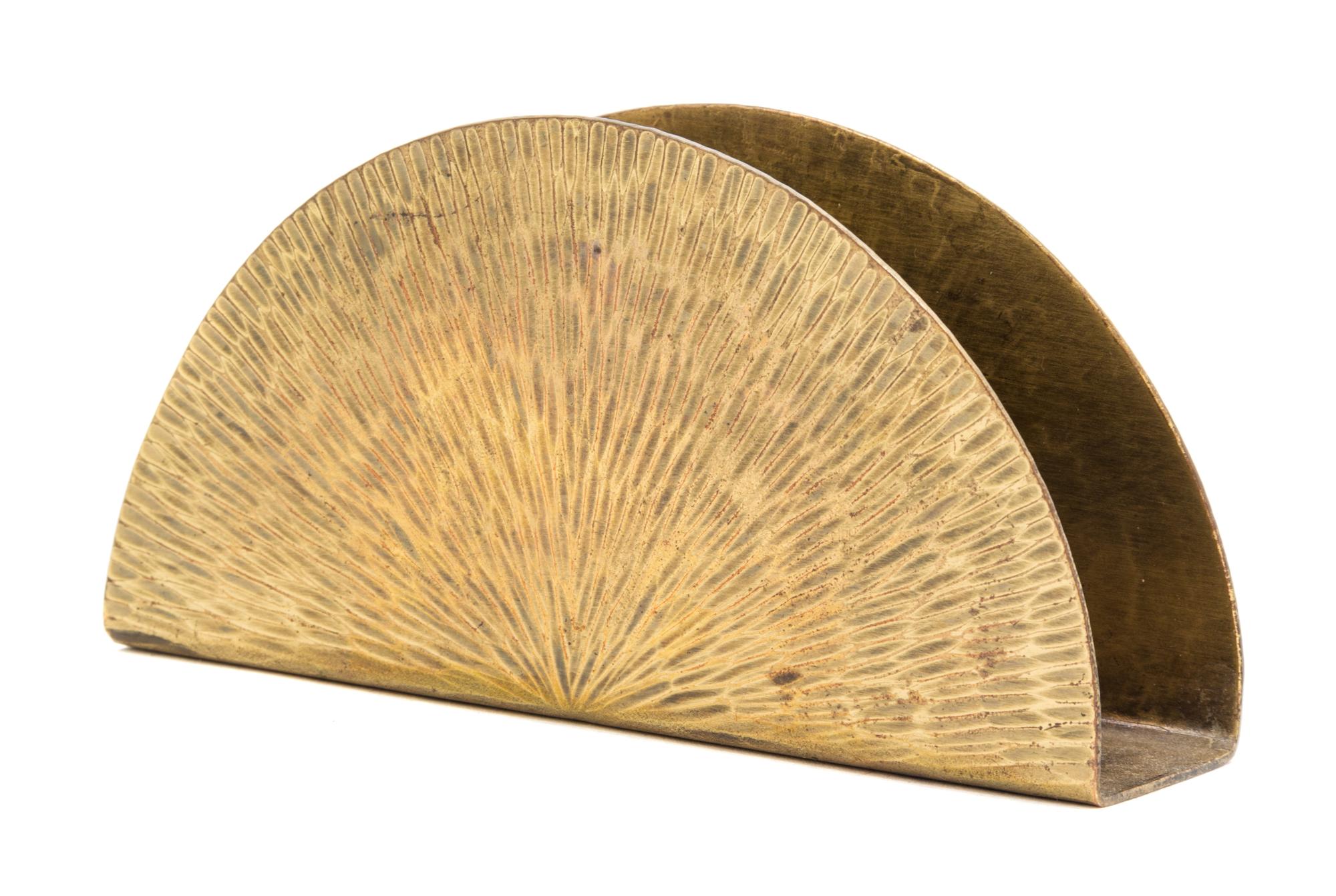 A Roycroft Copper Letter Rack Width 5 1/2 inches.