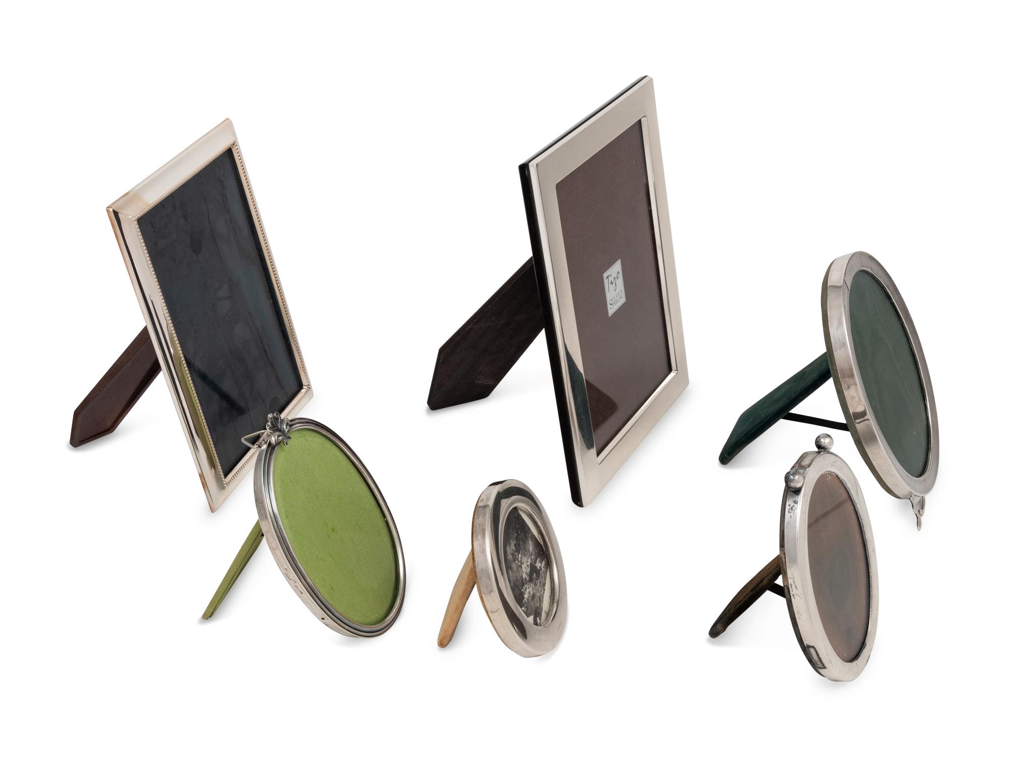 Six Silver Picture Frames