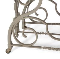 A French Wrought Iron Pastry Table with Honed Carrara Marble Top