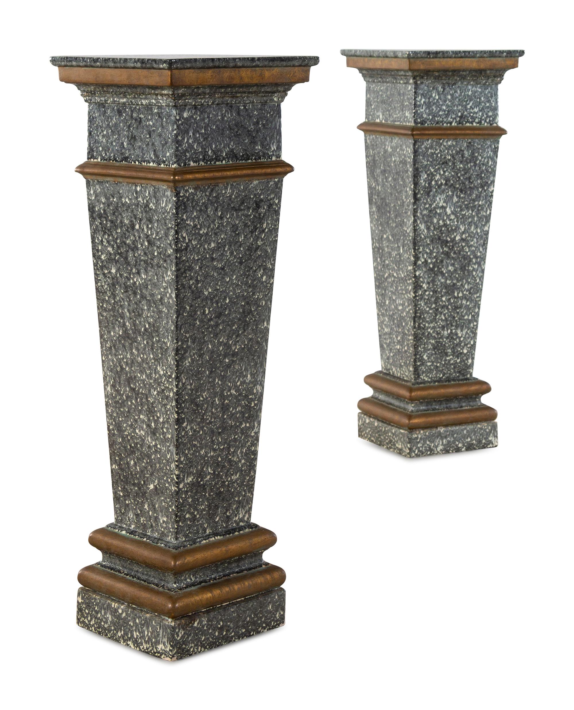 A Pair of Ceramic Pedestals