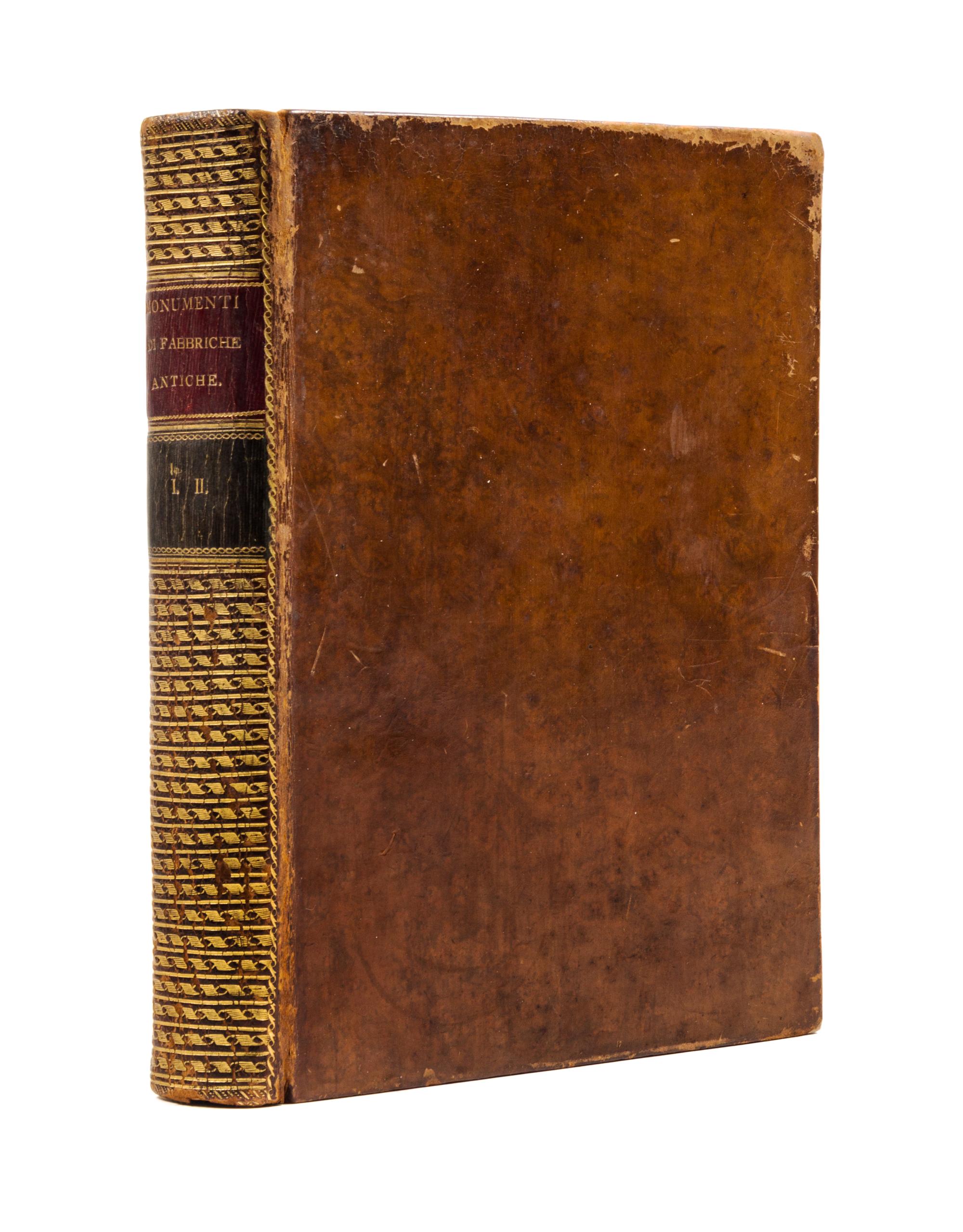 CIPRIANI, GIOVANNI BATTISTA. Monumenti di fabbriche antiche... Rome, 1796. Vol. 1 (of 3) only. w/122 engraved plates.