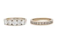 COLLECTION OF WHITE GOLD AND DIAMOND RINGS