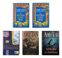 TAN, Amy (b. 1952). A group of 5 SIGNED OR INSCRIBED works by Tan, comprising: