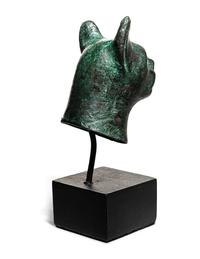 An Egyptian Bronze Cat Head